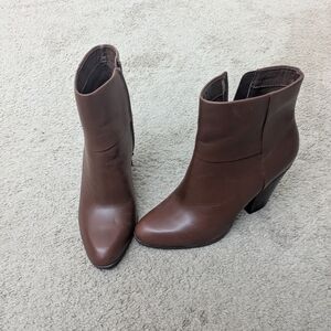 Nine West Chocolate Ankle Booties